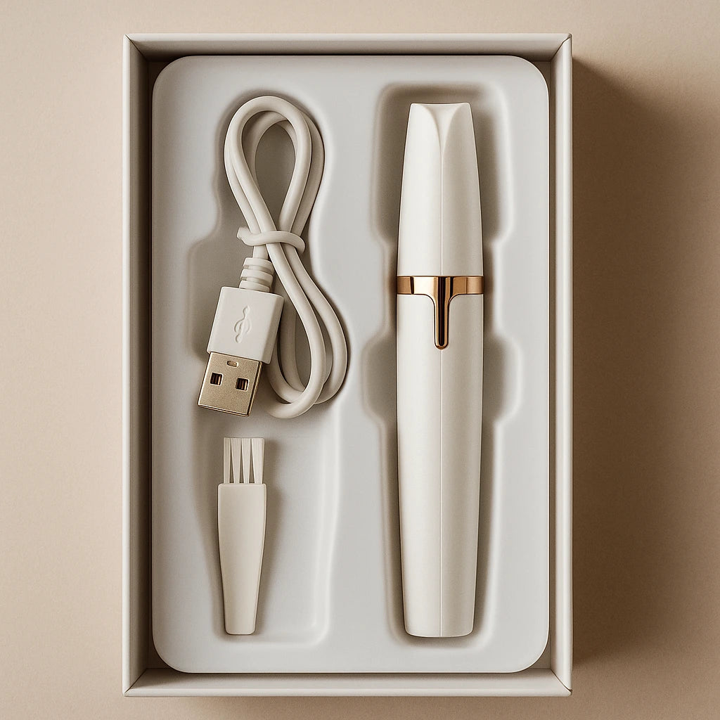 Aparador de Sobrancelha Portátil com Luz LED USB
