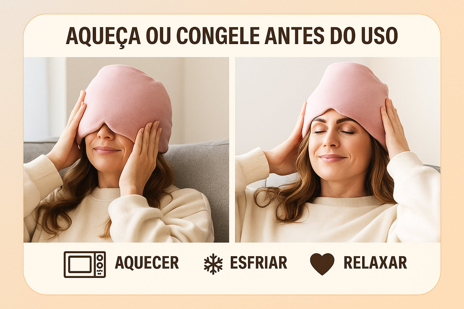 Touca Terapêutica para Enxaqueca - Levari ColdRelax