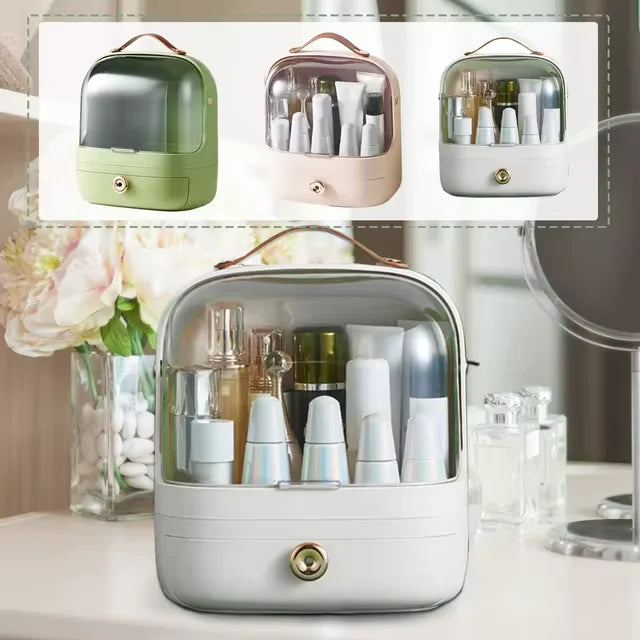 Caixa de Armazenamento para Maquiagem e Cosméticos com Gavetas Organização Design Sofisticado e Impermeável Penteadeira Bathroom