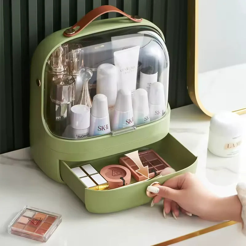 Caixa de Armazenamento para Maquiagem e Cosméticos com Gavetas Organização Design Sofisticado e Impermeável Penteadeira Bathroom