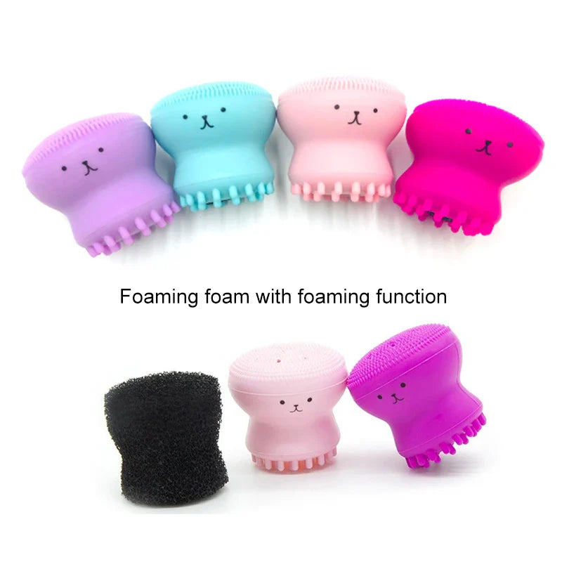 Silicone rosto escova de limpeza facial poros profundos cuidados com a pele esfrega ferramenta de limpeza nova mini beleza macia limpeza profunda esfoliante ferramenta
