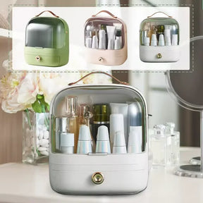 Caixa de Armazenamento para Maquiagem e Cosméticos com Gavetas Organização Design Sofisticado e Impermeável Penteadeira Bathroom