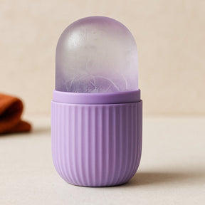 Massageador roxo com gelo